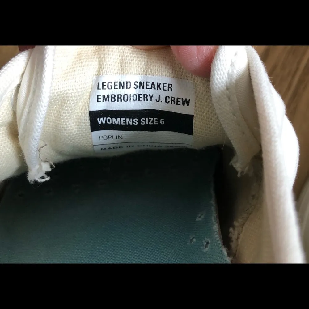 J Crew SeaVees Sneakers Shoe Canvas Legend Poplin Embroidery Banana Yellow Cream - Image 10