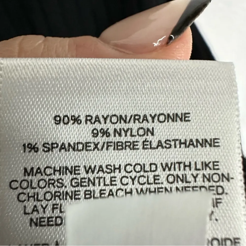 NWT Express One Shoulder Bodycon Midi Ribbed Dress Medium Black - Image 6