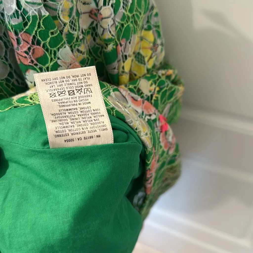 Anthropologie Laced Verbena Dress Maeve Floral Sequin Spring 6 - Image 8