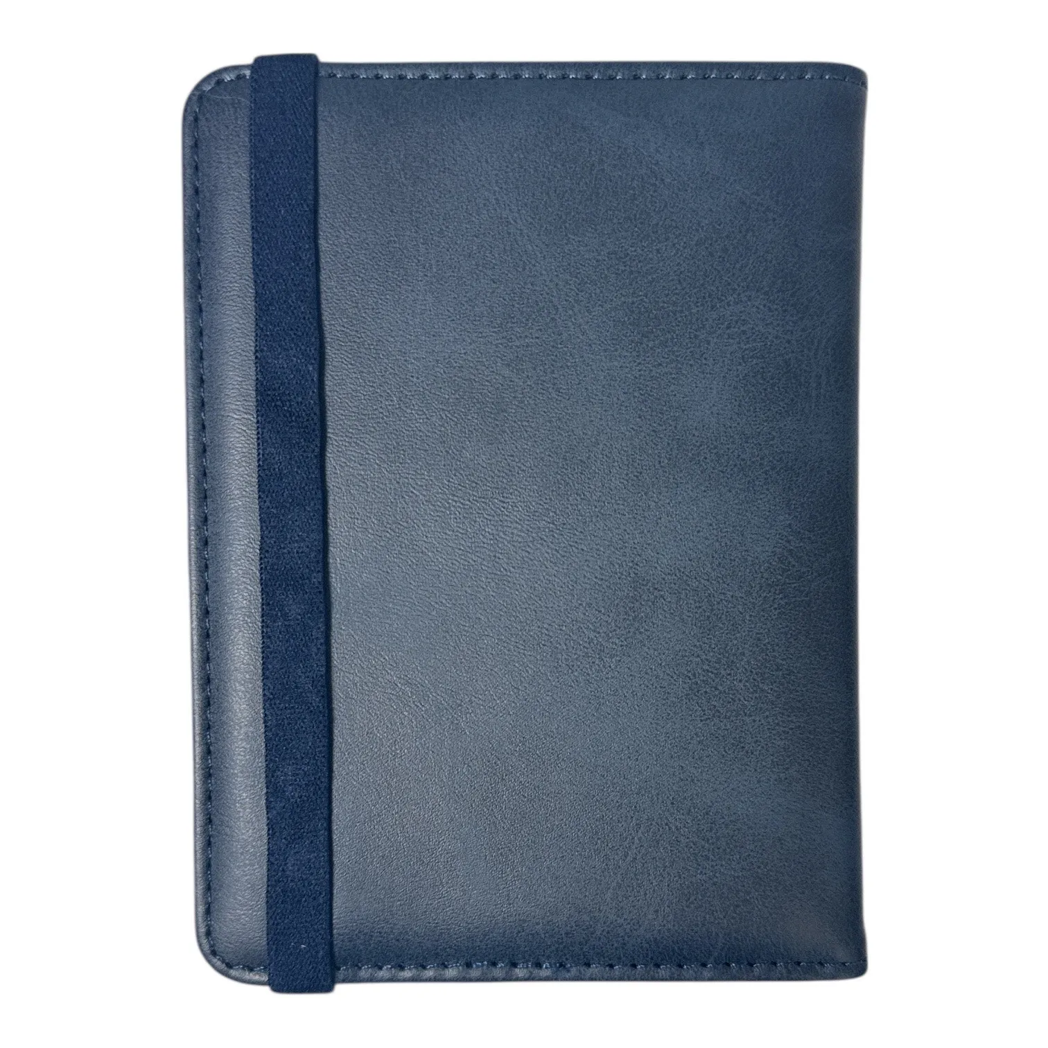 Passport Holder Travel Wallet Case Faux Leather Cover Card Slots USA Embossed Blue - Image 3