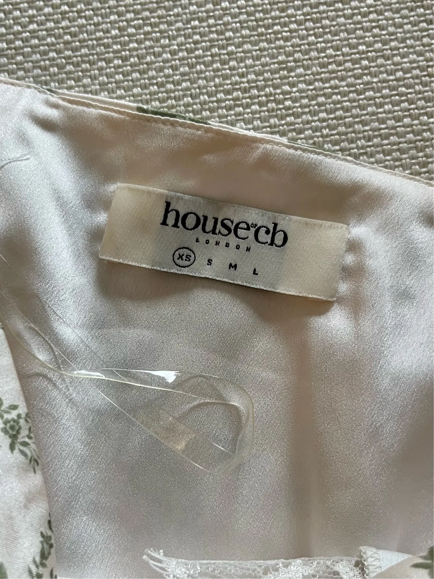 House of CB Noemie Floral Lace Trim Satin Skirt - Image 6