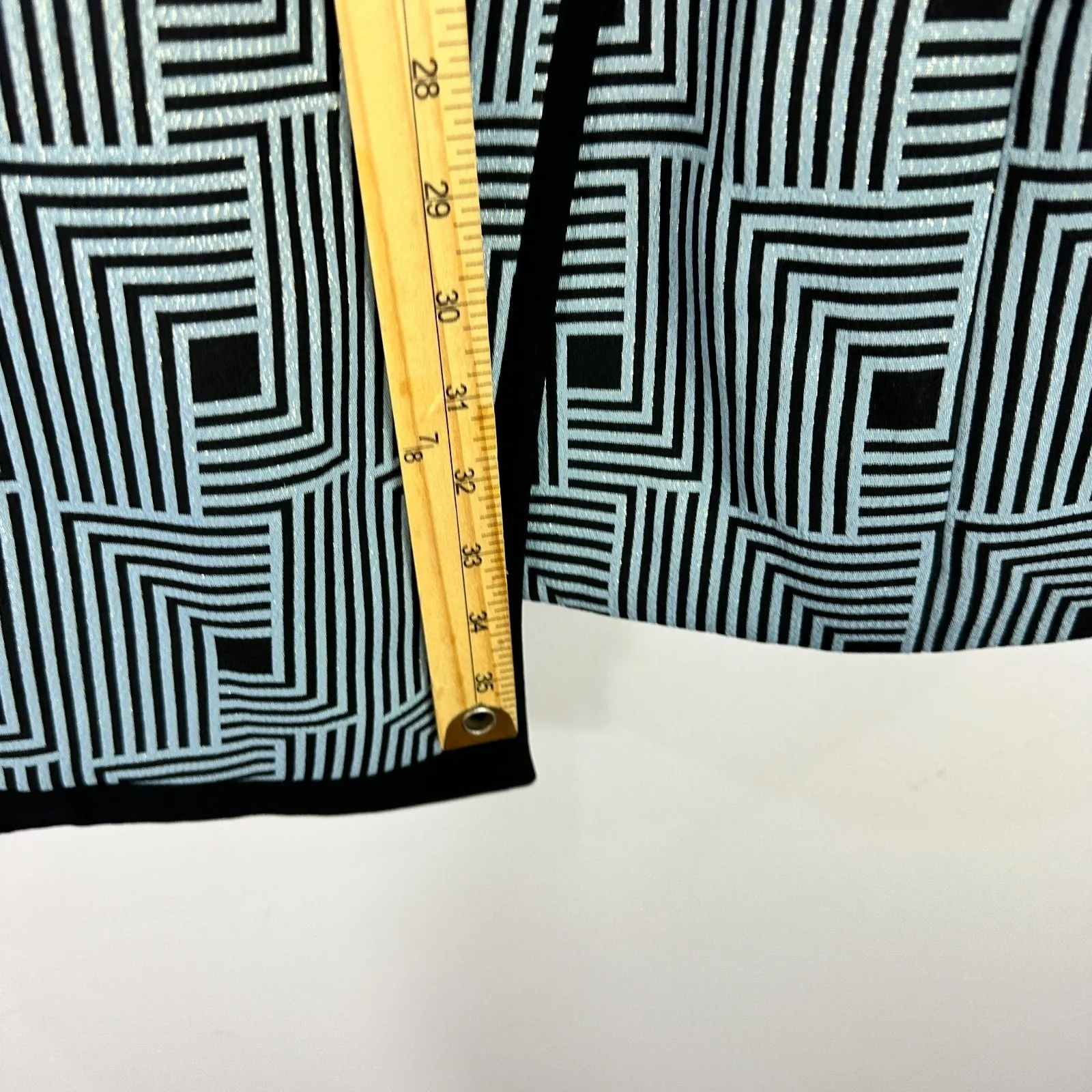 Clara‎ Clara by Vinette Blazer 18 Green Geometric Mod Retro Statement Jacket Art - Image 4