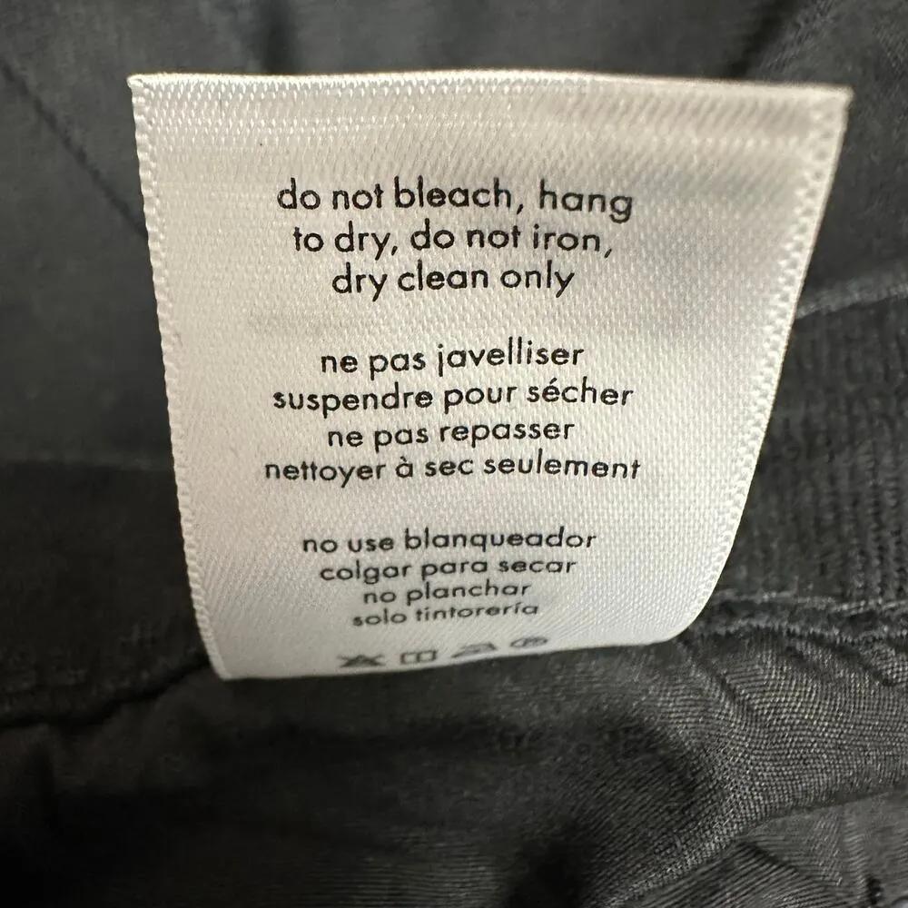 WEWOREWHAT Sz 23 Black Rigid Denim Wide Leg Distressed Jean Pants Raw Hem NEW - Image 8