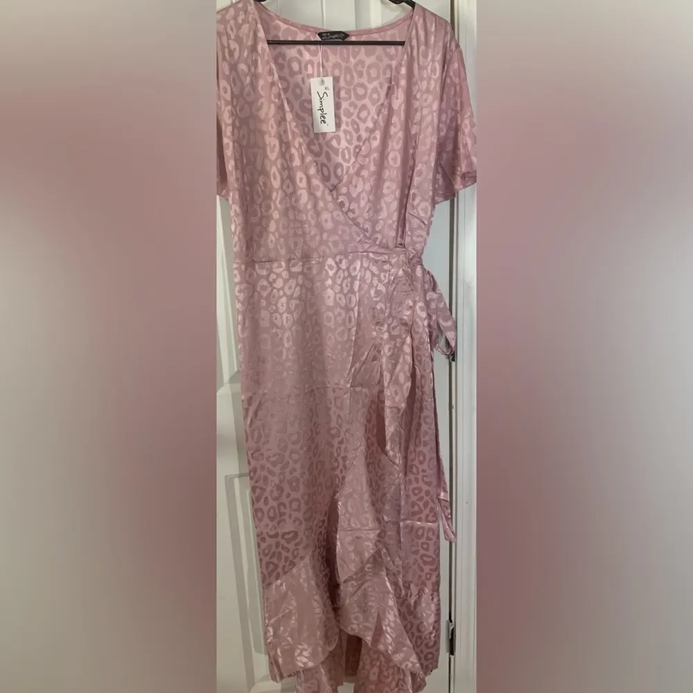 Simplee Apparel Women's Summer Chiffon V Neck Ruffle Maxi SzXL NWT - Image 4