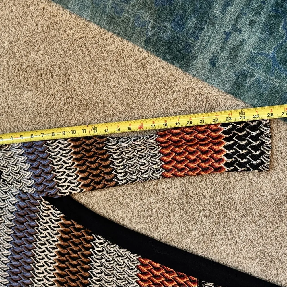 NIC+ZOE Chevron Knit Dress L Multicolor Lined Long Sleeve Fall OfficeCore Casual - Image 9