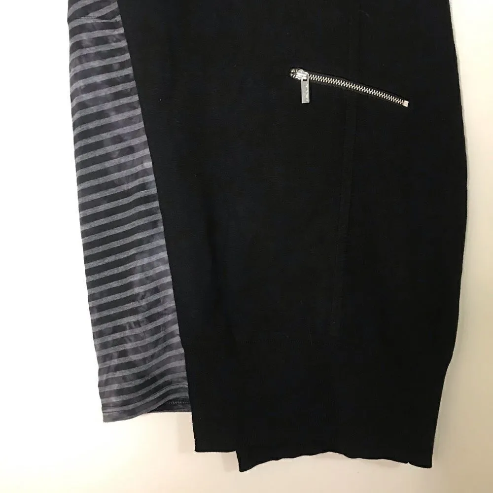 Karen Millen Black Asymmetrical Knit Dress - Image 4