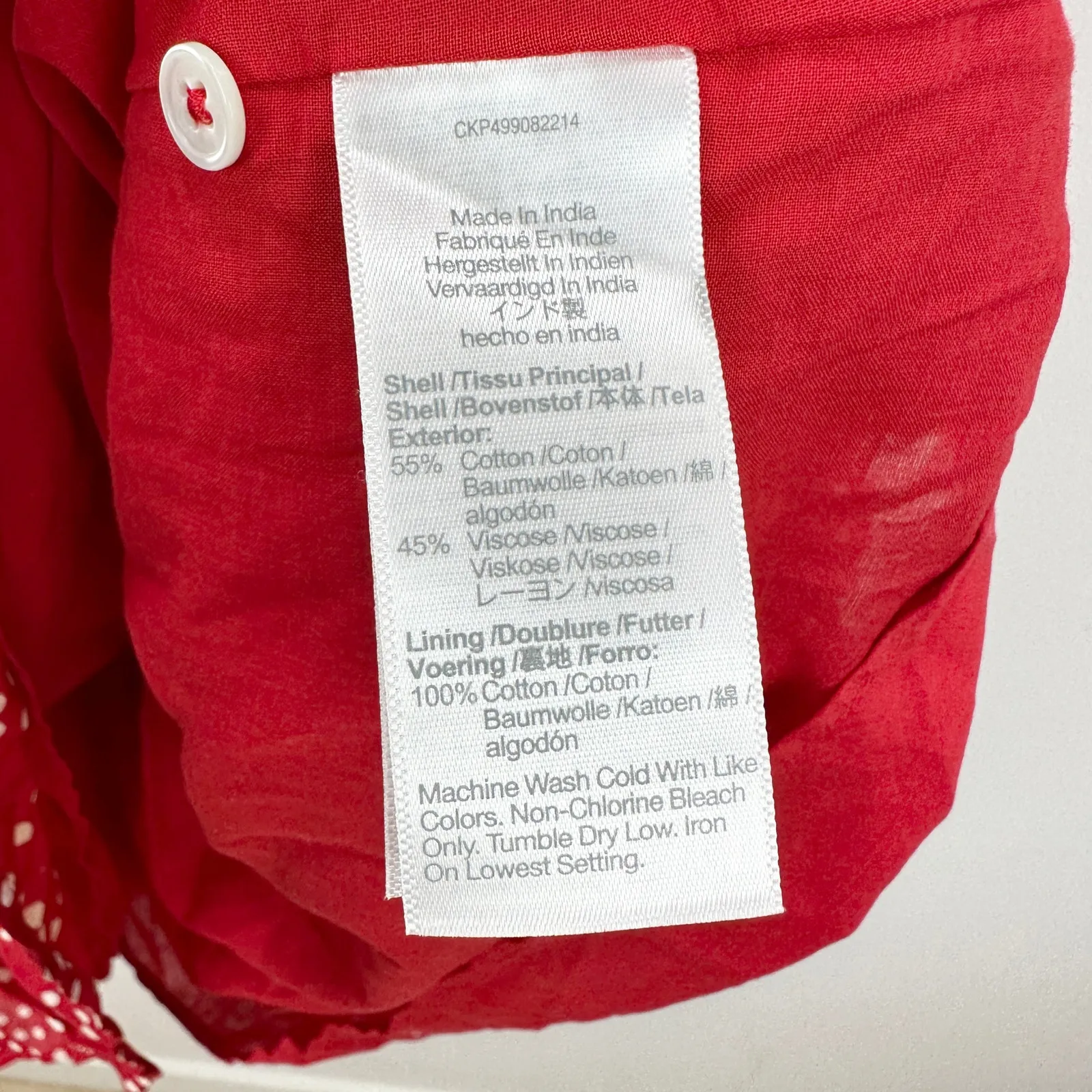 Madewell Drop Waist Mini Dress Polka Dot Trapeze Relaxed Festival Red XS NWT - Image 10