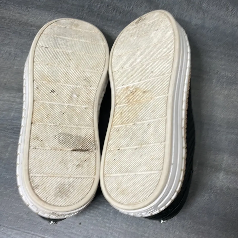 J/Slides Kayla Black Woven Leather Espadrille Sneakers size 6.5 - Image 8