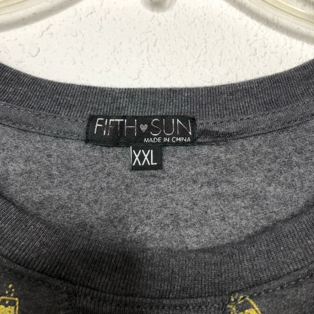 Fifth Sun HOLIDAY CHEERS Gray Crop Sweater 2XL - Image 6