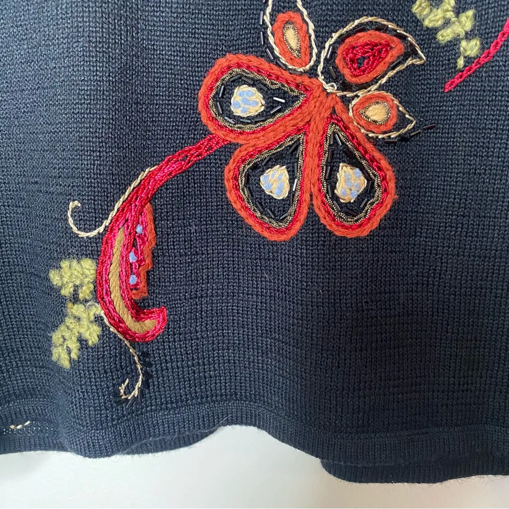 Talbots Petites Full Zip Wool Blend Cardigan Sweater S - Image 9