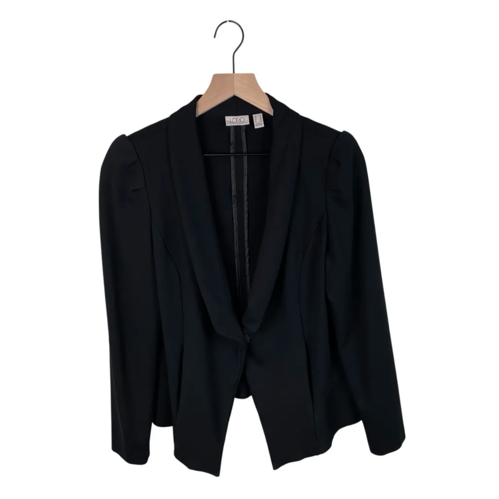 LOGO by Lori Goldstein Stylist Ponte Blazer Black Women's Size Small Buiness - Image 2
