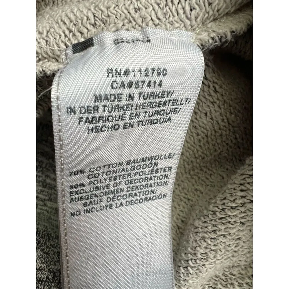 True Religion Women's Gray Graphic Hoodie Small Casual Kangaroo Pocket - Image 9