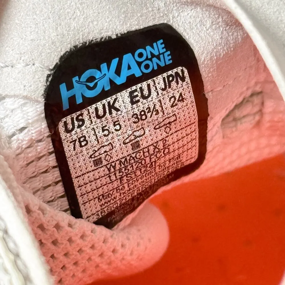 Hoka One One Mach X 2 White Aqua Road Running Sneakers Women’s Size 7 - Image 7