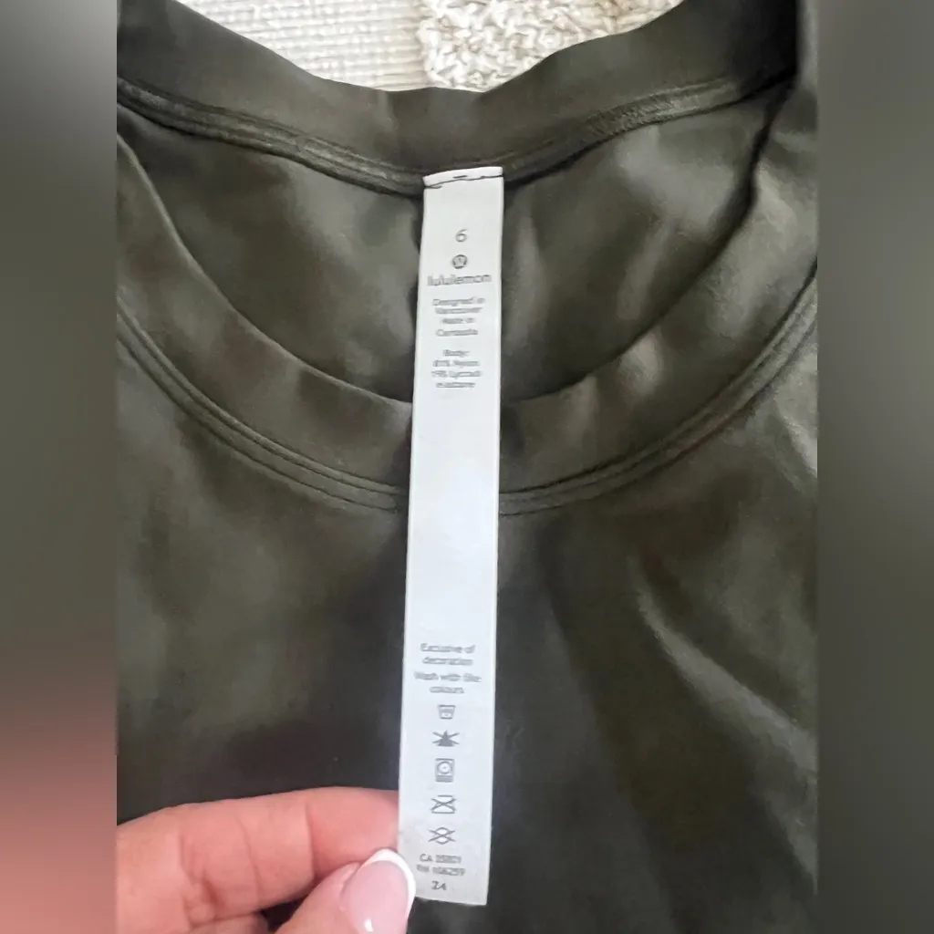 NWT Lululemon All Aligned Midi Dress Dark Olive
Size 6 - Image 5