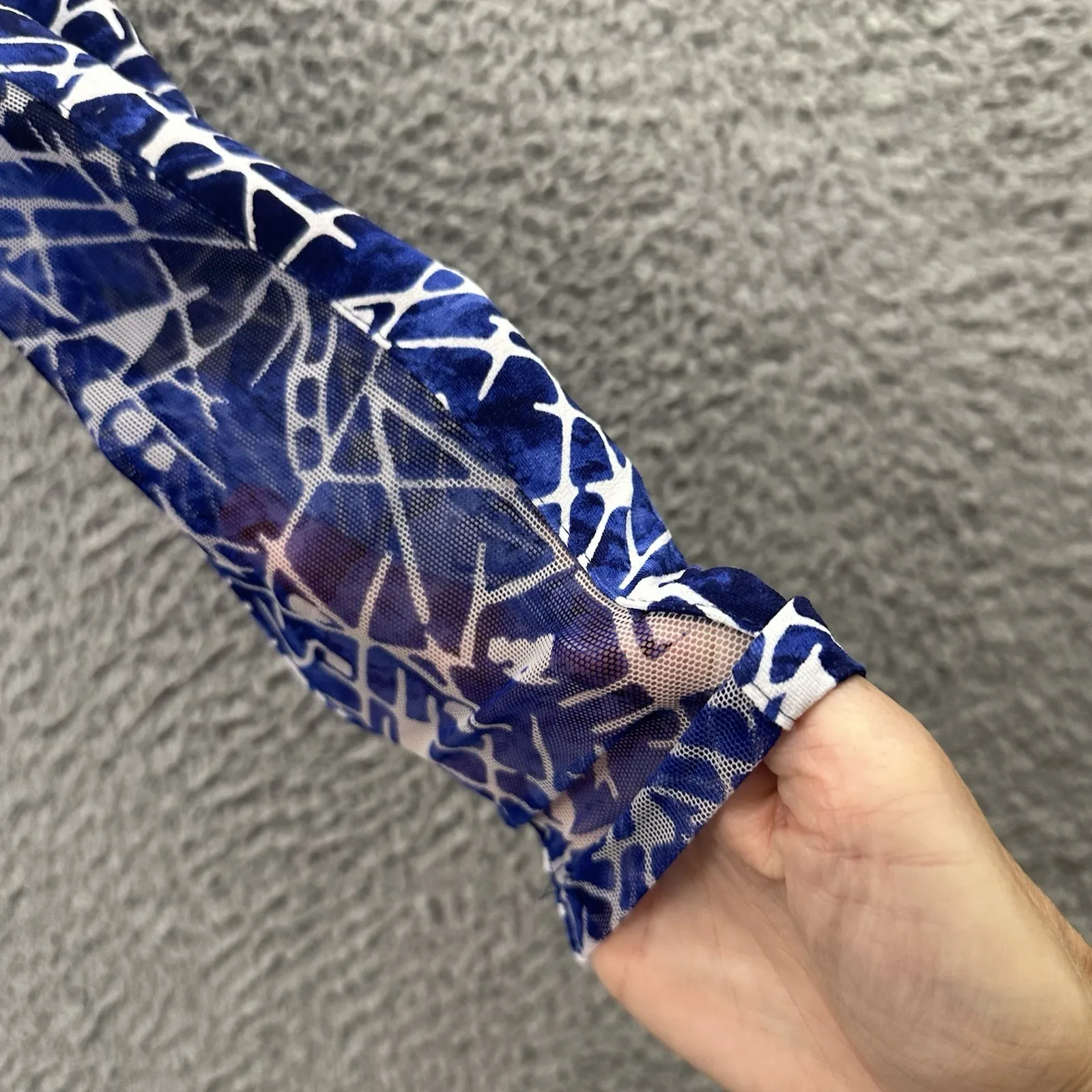 Ibkul 1/4 Zip Long Sleeve Top‎ UPF 50+ Golf Stretch Cinched Sides Women's Small Blue - Image 3