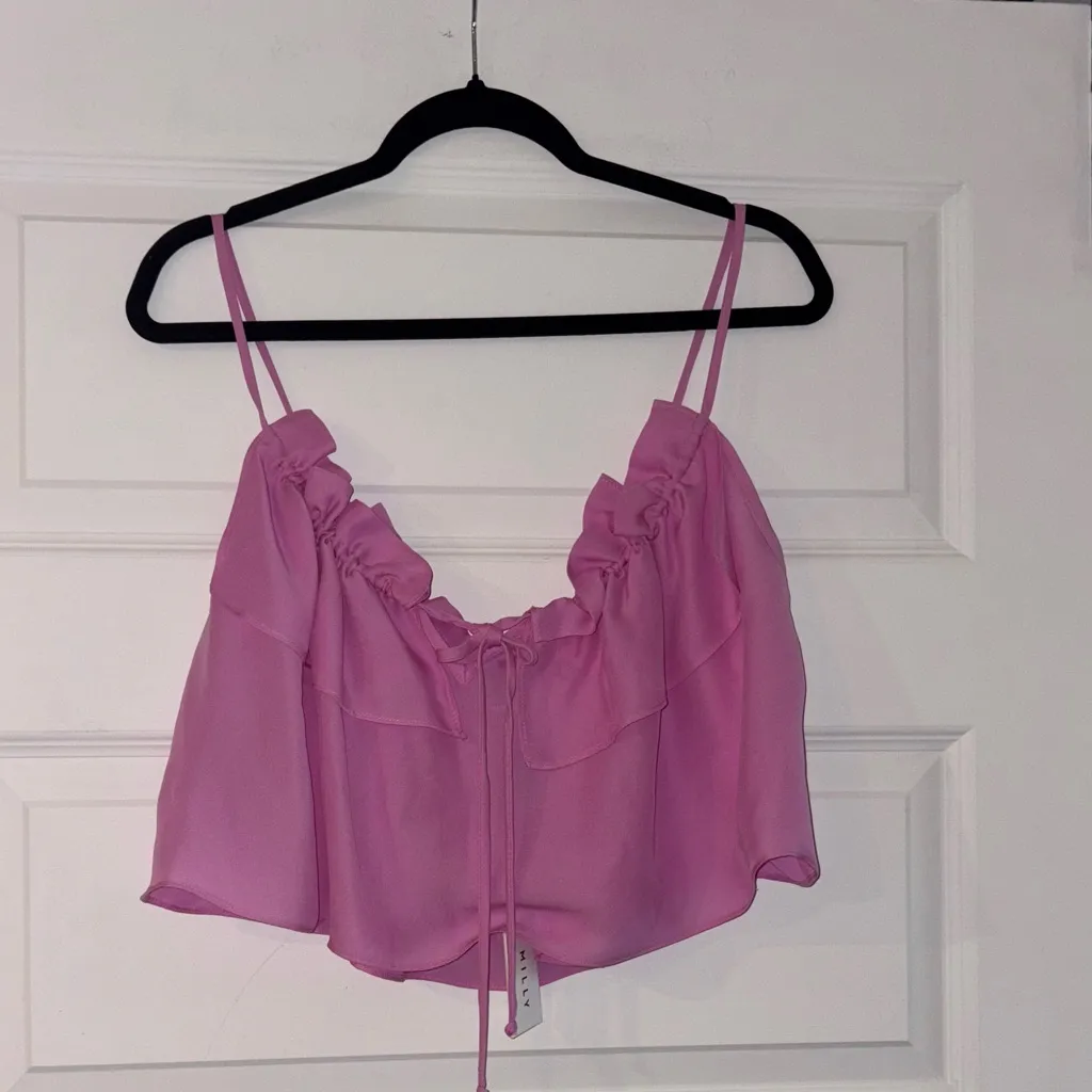Milly Tammy Cropped Top in Bubblegum Pink, NWT - Image 2