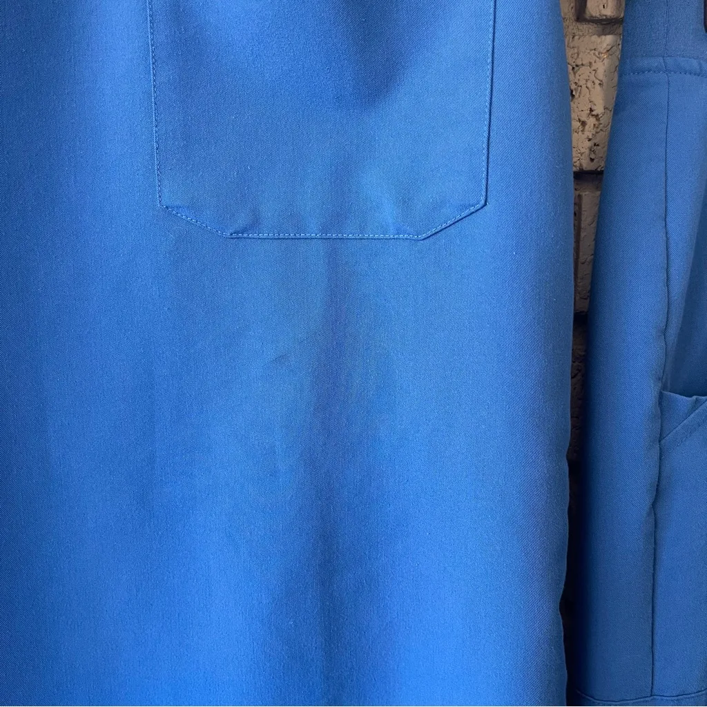 Figs Scrub Set Royal Blue Catarina Top Zamora Joggers Size XS - Image 5