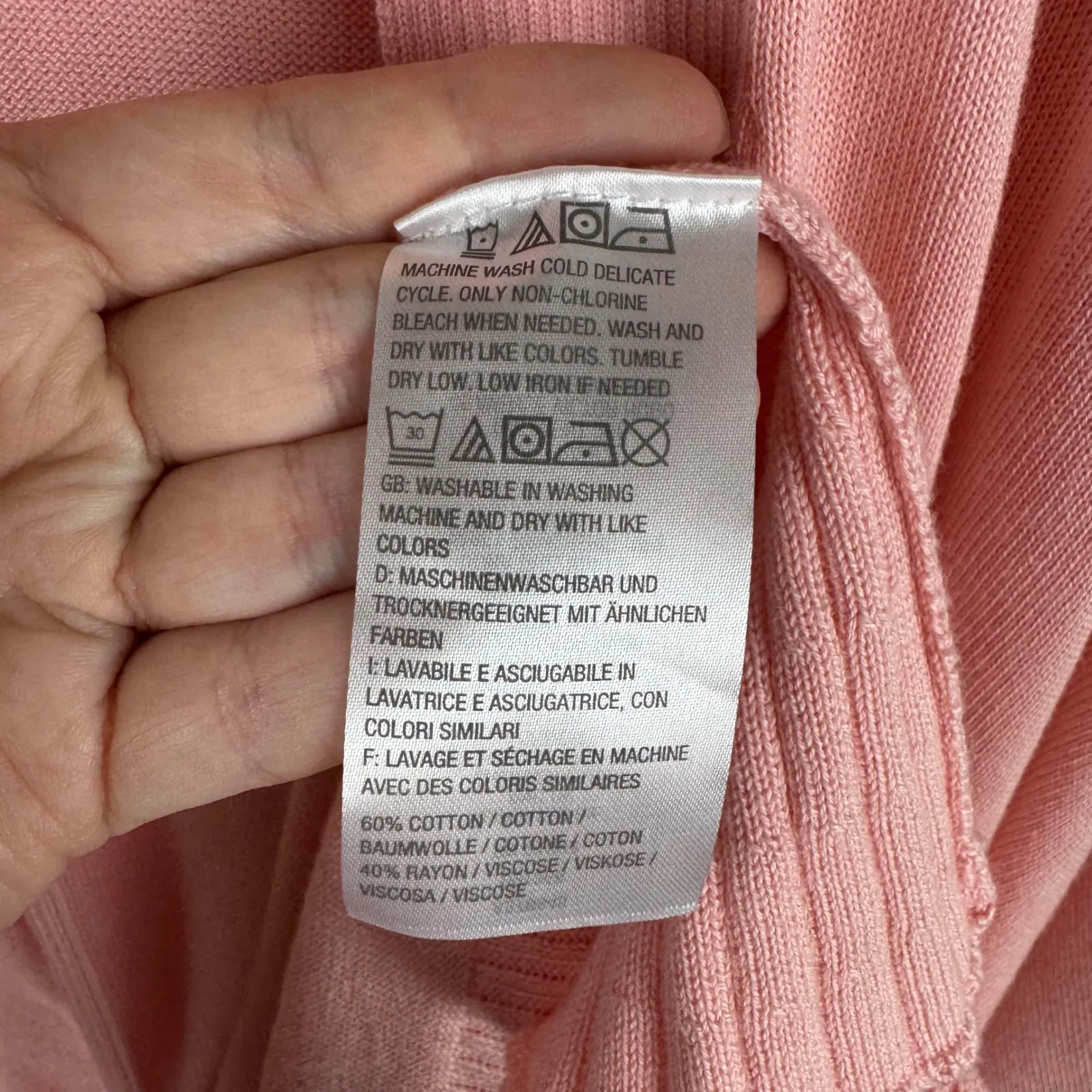 Isaac Mizrahi Live! Open Front Cardigan Duster Sz 2X Pink Ruffle Hem Drape Comfy - Image 6