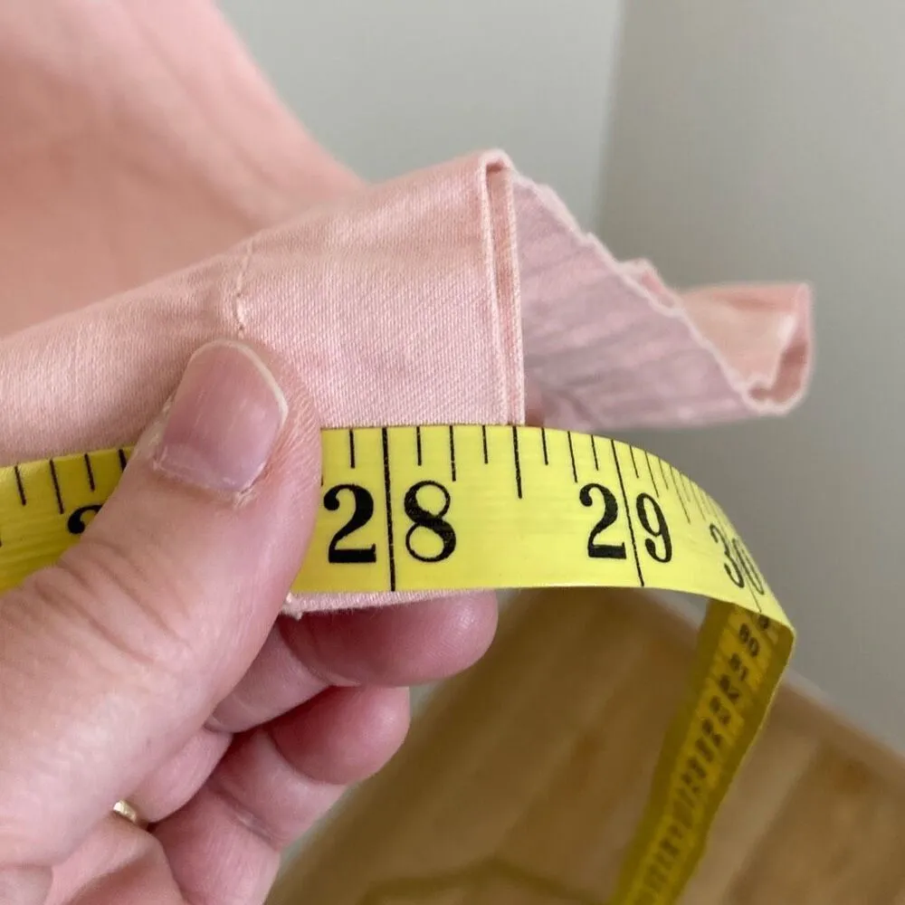 Madewell Garmet‎ Dyed Low Slung Straight Leg Pink Cargo Jeans Size 26 (K5) - Image 10