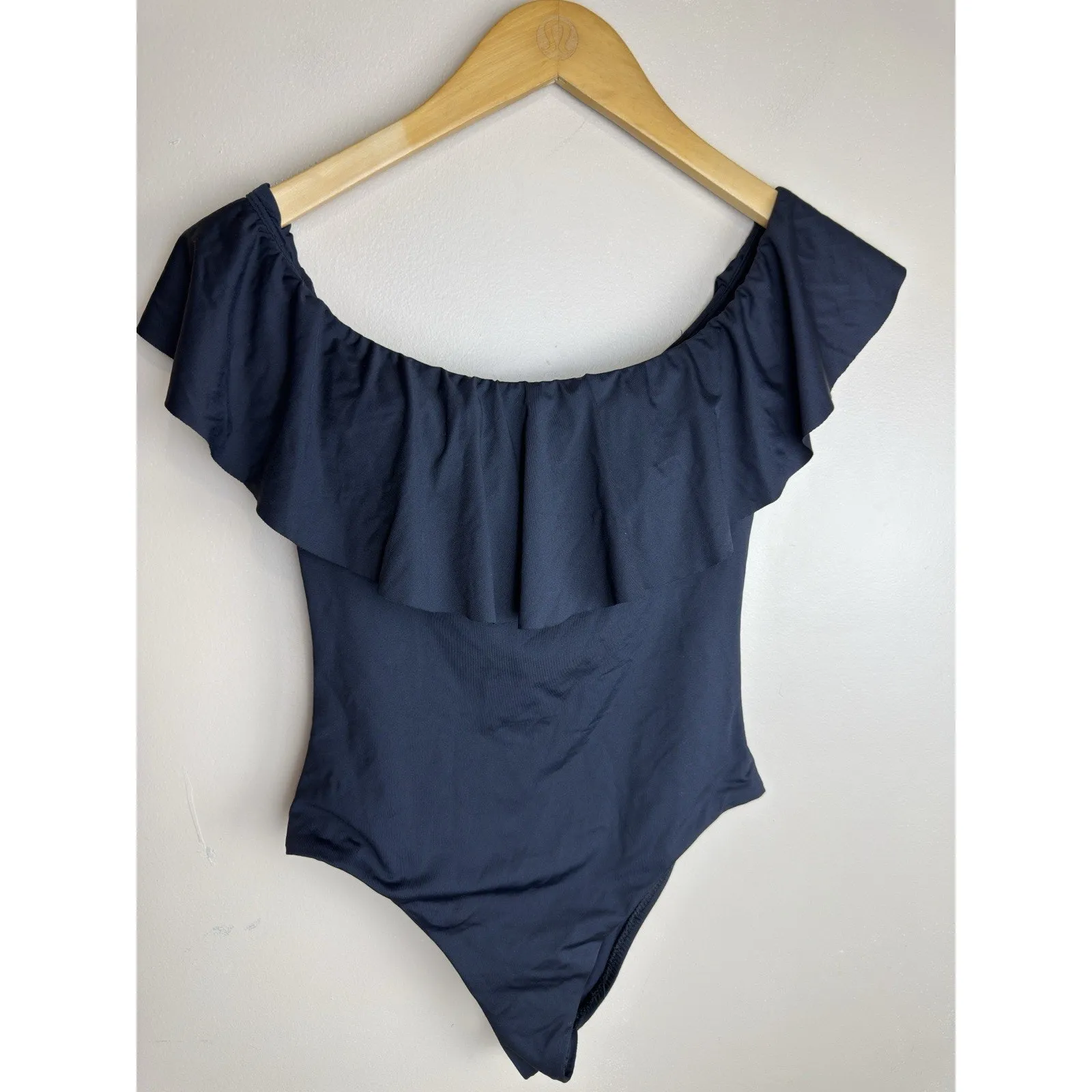 Trina Turk Women’s Black Ruffled Off-Shoulder One-Piece Swimsuit Size 6 - Image 3