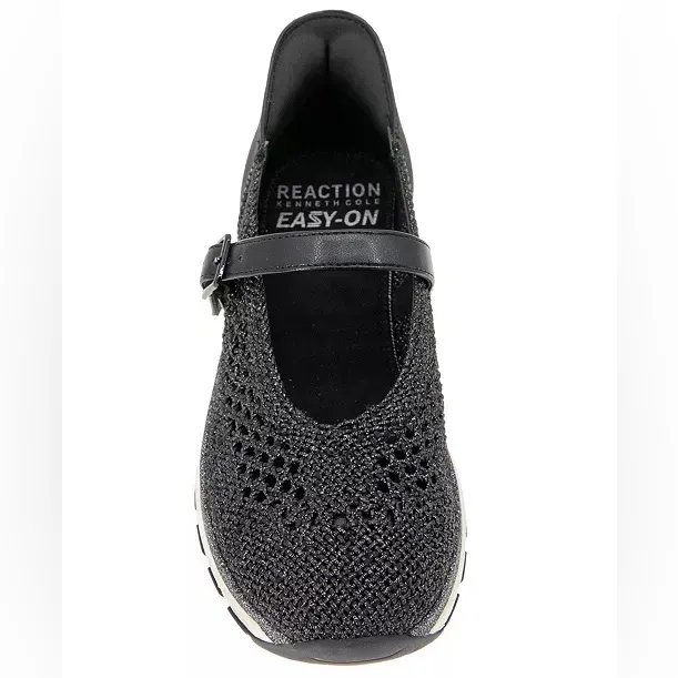 Kenneth Cole Reaction Kuerq EZ Mary Jane Sneakers in Black Knit, Size 5 - Image 4