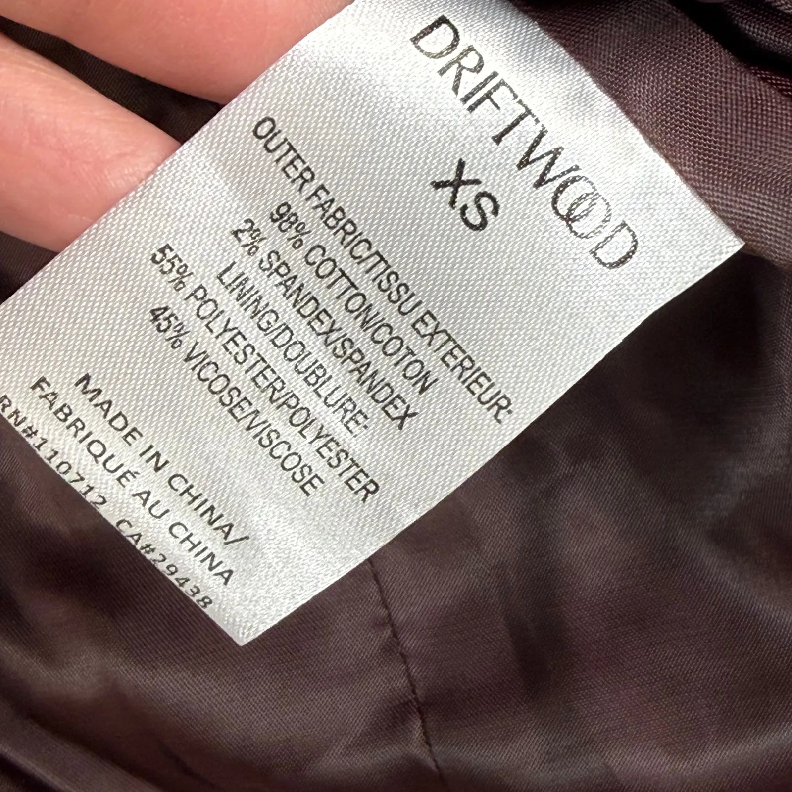 Driftwood Paisley Print Velour Blazer Jacket Womens XS Tan Black Orange Pockets - Image 7