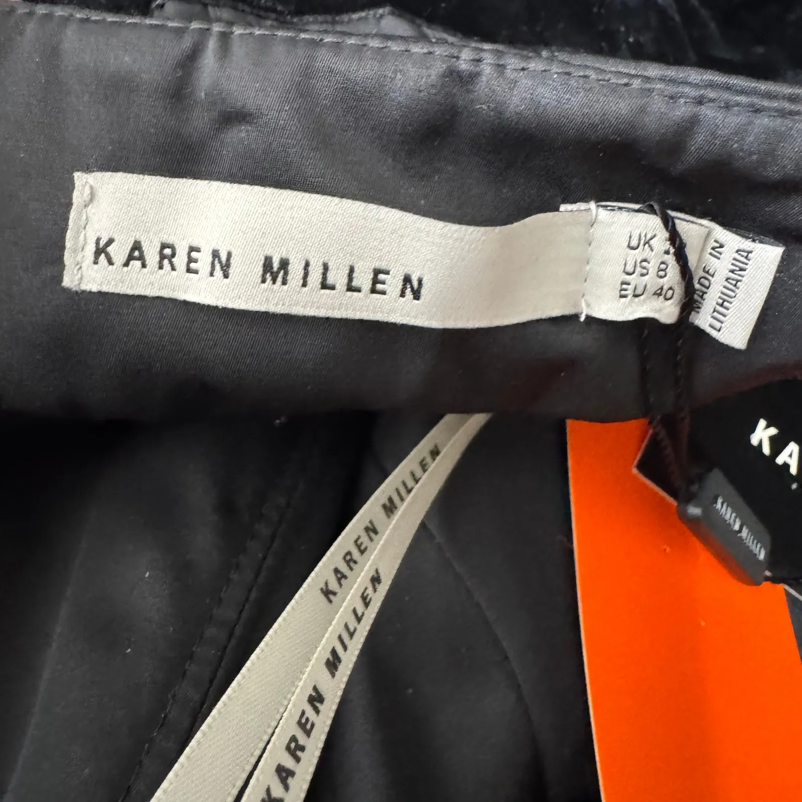 Karen Millen Black Halter Lace Fit Flare Party Dress Size 8 NWT - Image 10