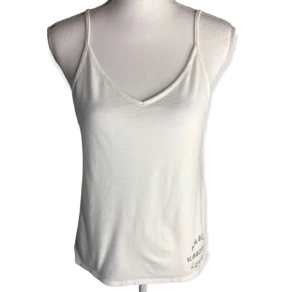 Victoria’s Secret White V-neck Sleeveless Tank Top - Image 13