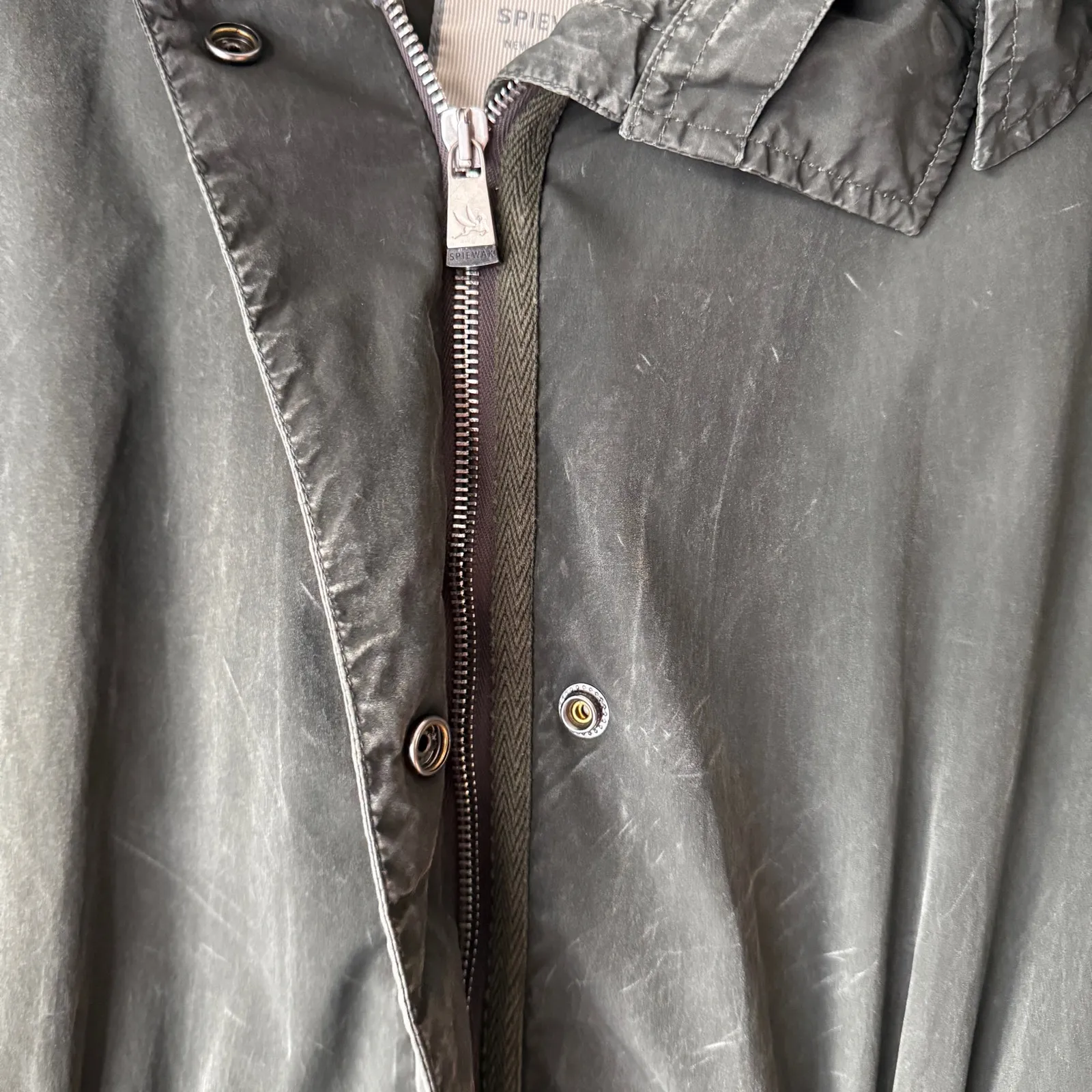 Spiewak sz‎ S Green Anorak button zip hooded jacket - Image 3