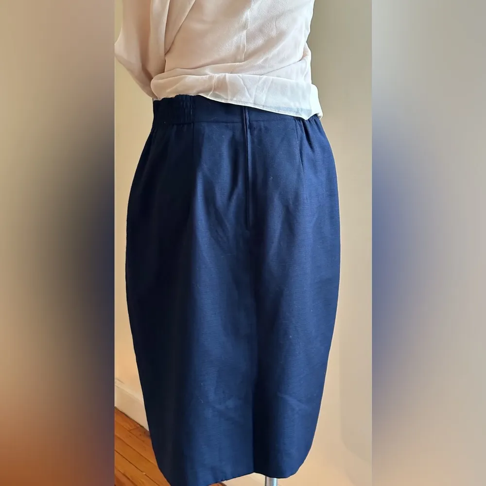 Navy Blue Vintage Zip In The Back SZ 14 Not True To Si… - Image 4