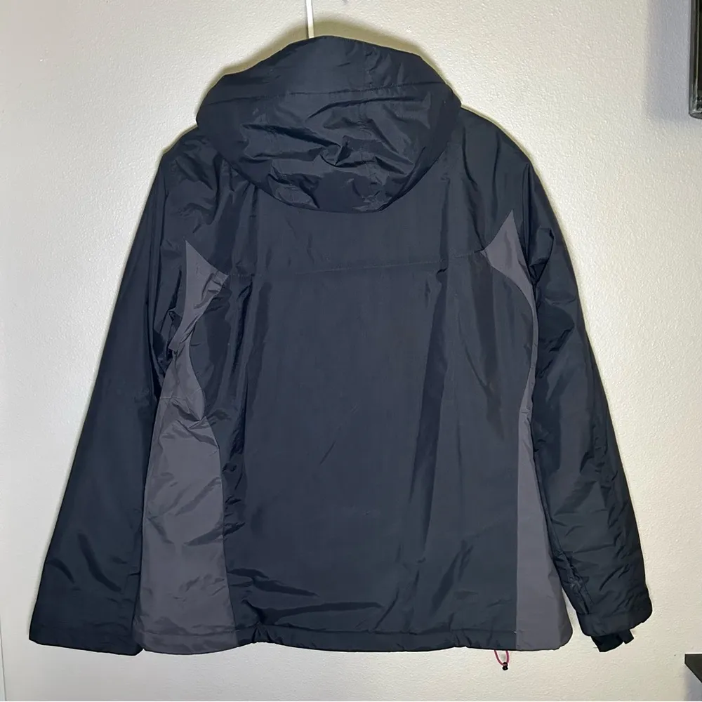 Columbia Thermal Coil black & pink full zip hooded nylon jacket women’s size XL - Image 4