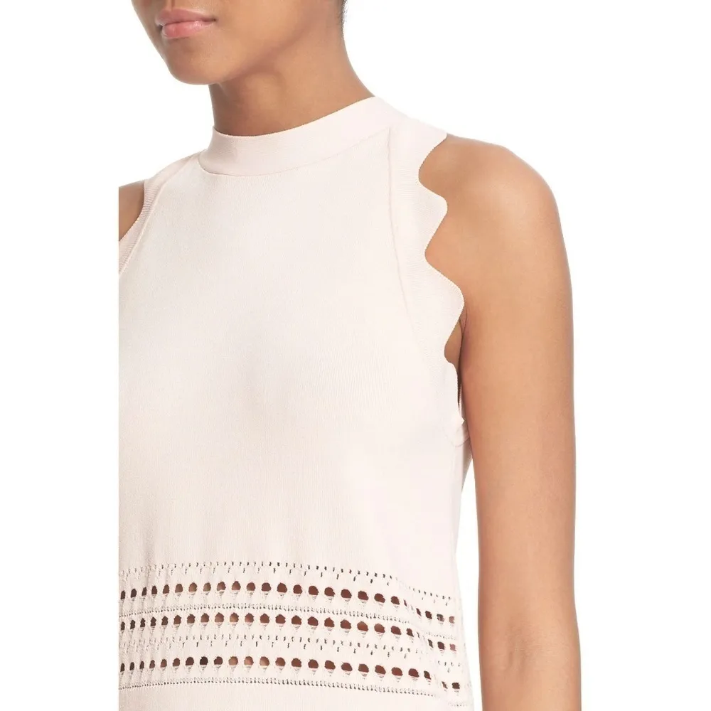 💕TED BAKER💕 Baby Pink Scallop Ribbed Knit Dress - Image 7