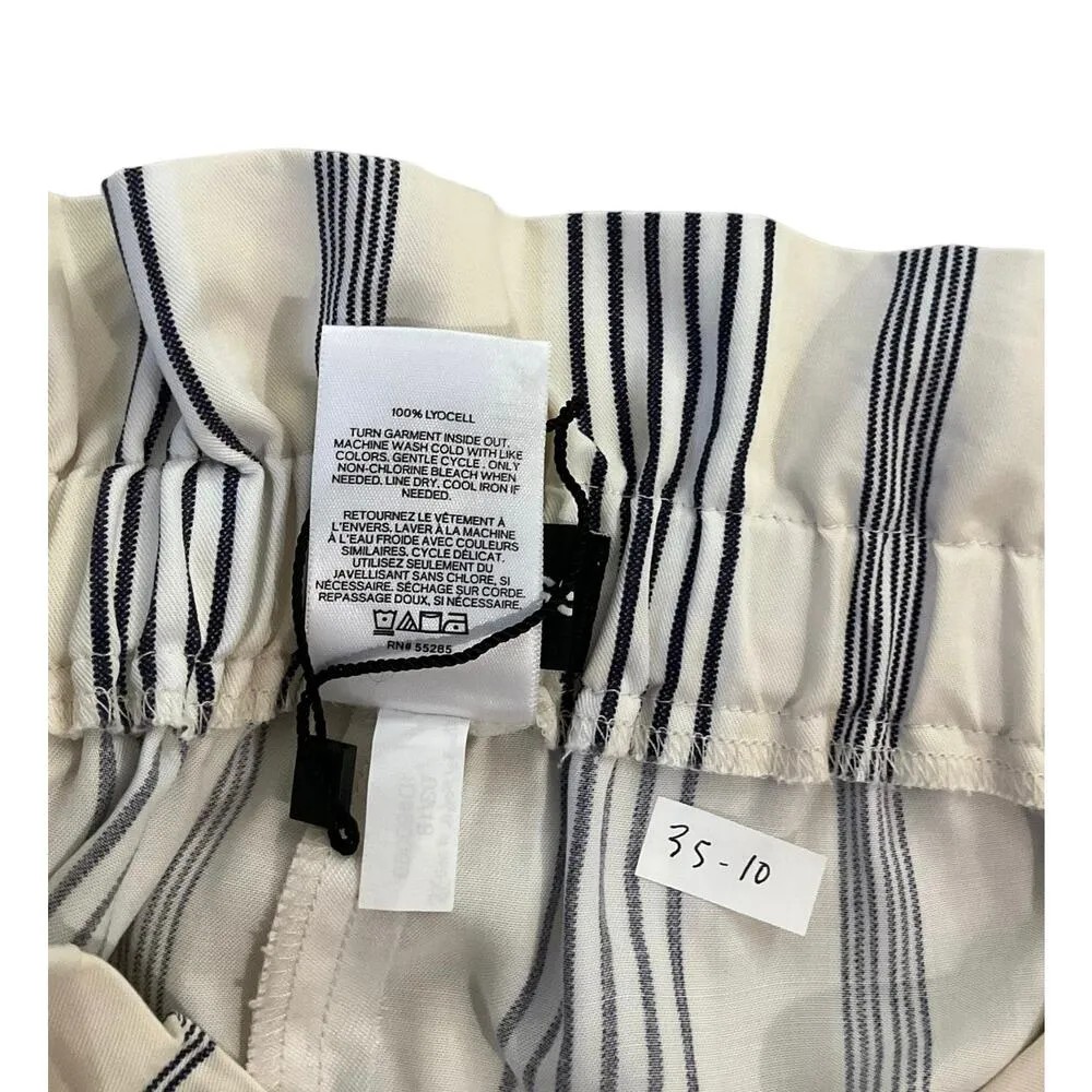 Express Cream & Blue Extreme High Rise Shorts w/ Pockets Women Sz XS NWT | 35-10 - Image 2