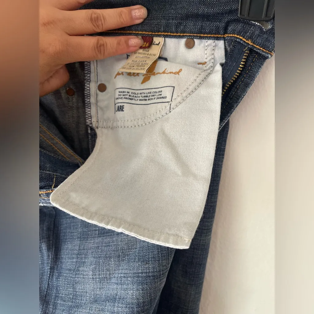 7 For All Mankind Bootcut Jeans Womens 26 Blue Low Rise - Image 5