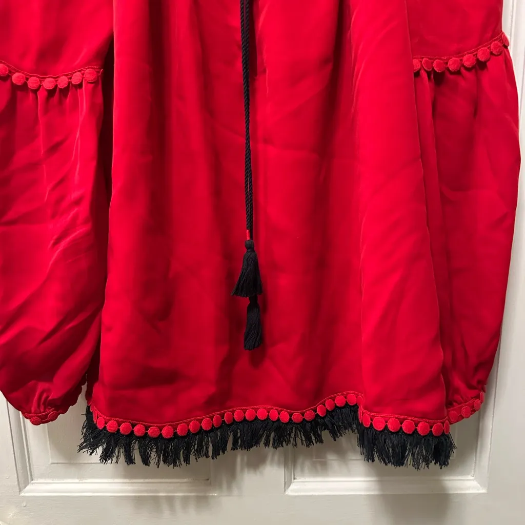 Tory Burch Sylvie Silk‎ Peasant Blouse - Image 3