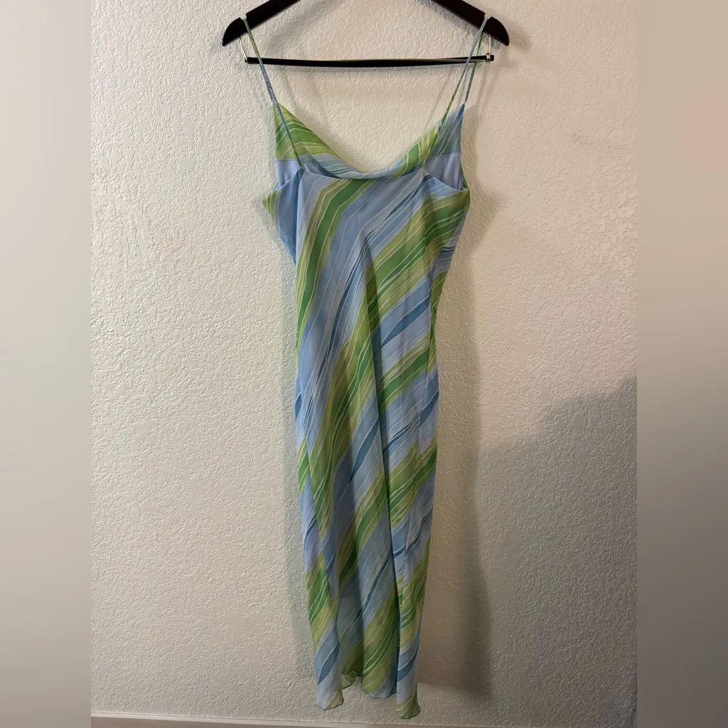 Y2K Vintage 90s Milano USA Green & Blue Fairy Dress Small - Image 5