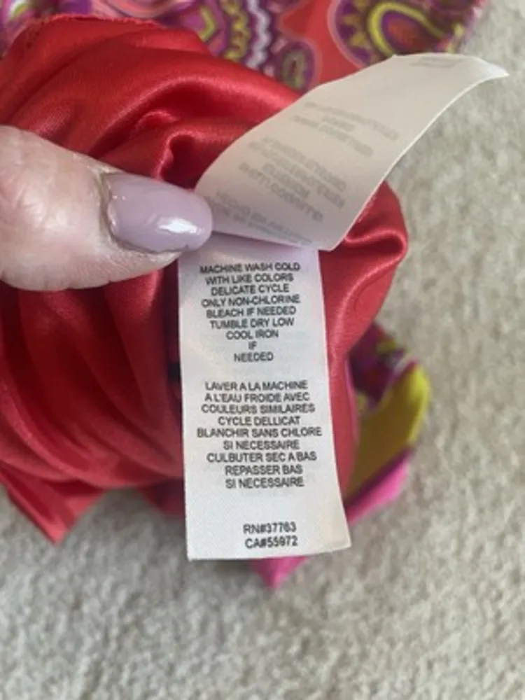 Laundry by Shelli Segal Pink Paisley Tunic Dress, Size Large Brunch Party Comfor - Image 13