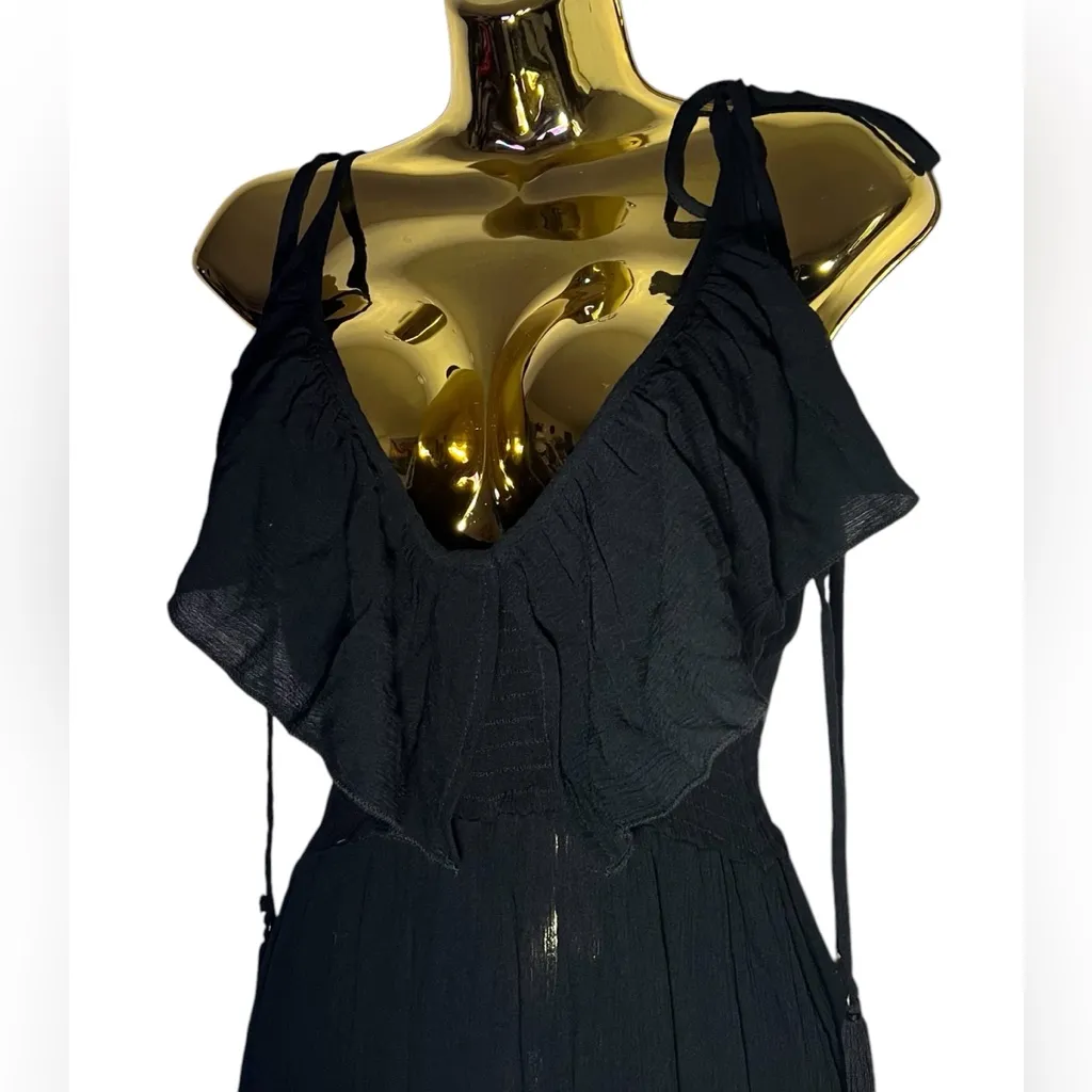 3 x $99 Planet Blue Life v-neck black rayon maxi dress S - Image 2