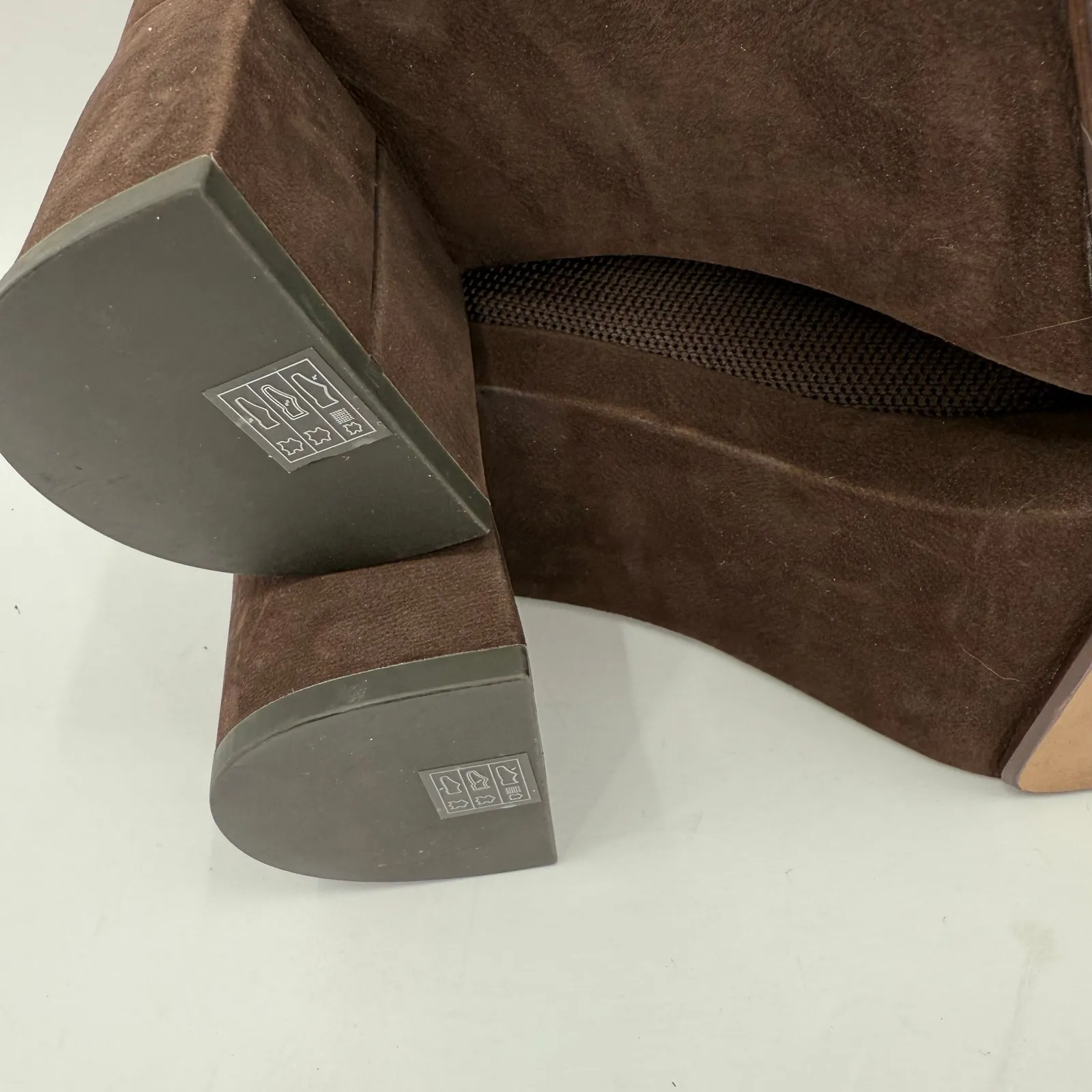 Eileen Fisher Signy Pumps SZ 9.5 Heels Shoes Stretch Knit Block Chocolate Brown - Image 8