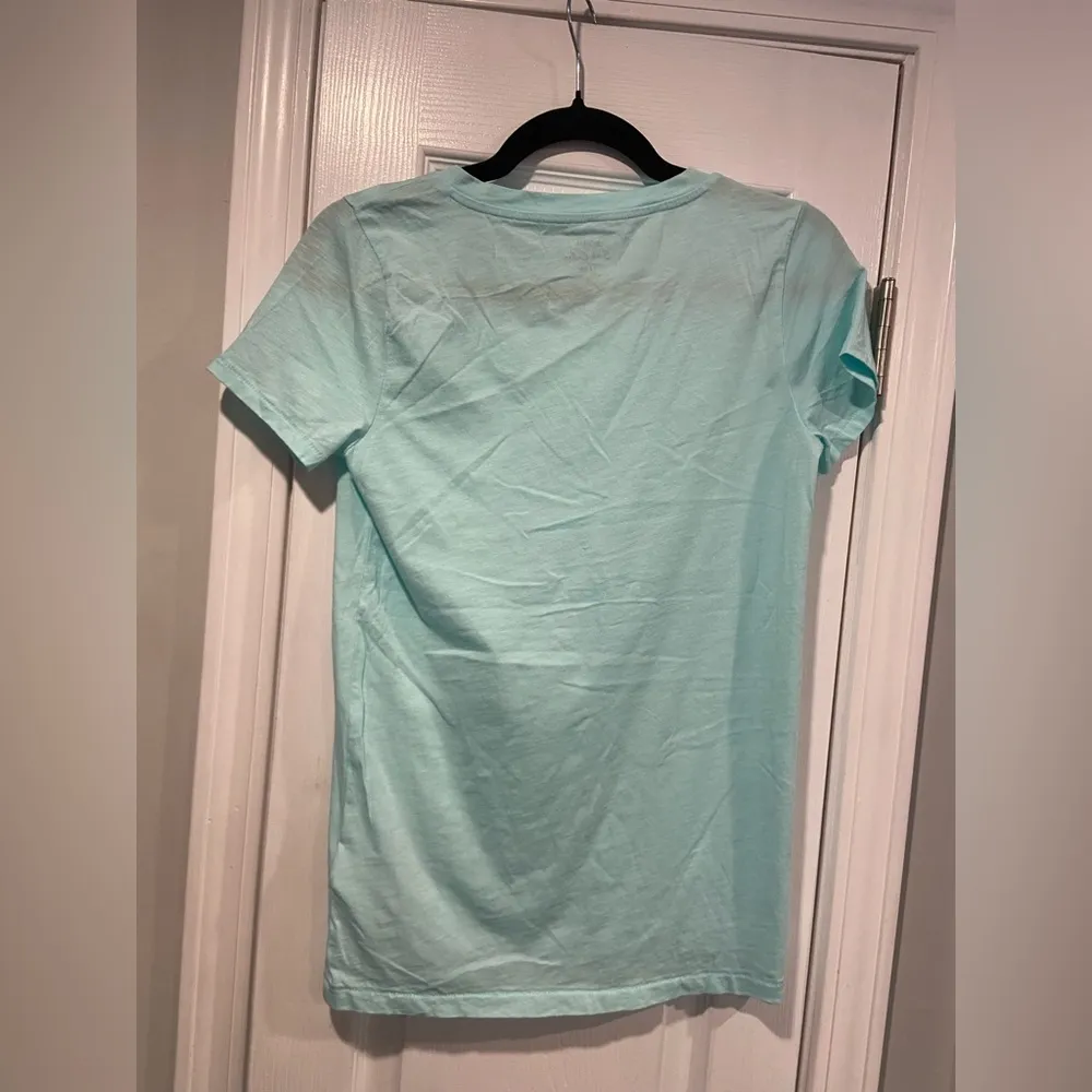 NWOT J. Crew Size XS Aqua Blue Slub Tee Shirt V Neck Short Sleeve Lightweight - Image 5
