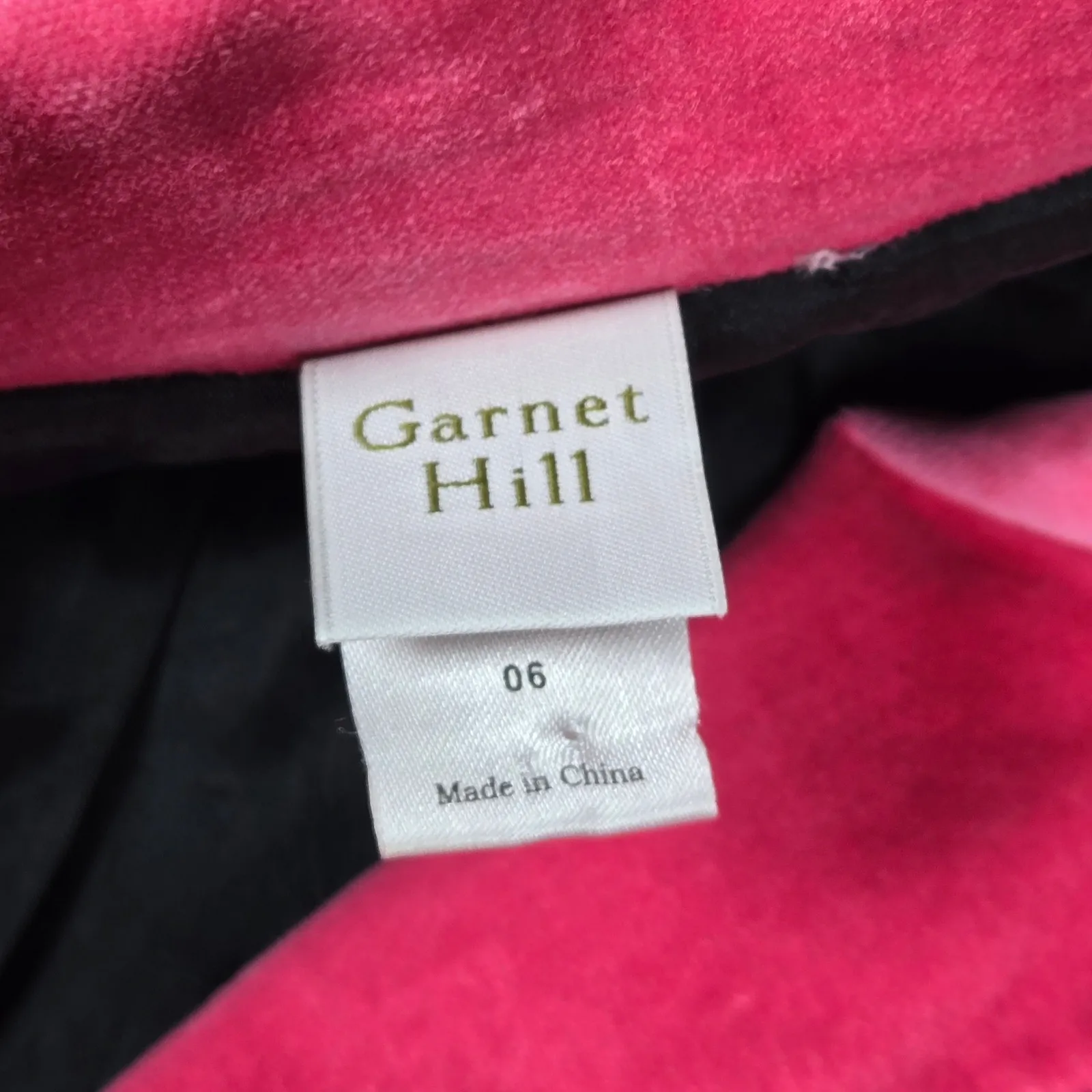 Garnet Hill Women's Pink Velvet Blazer Jacket‎ Size 06 Cotton Spandex Blend - Image 5