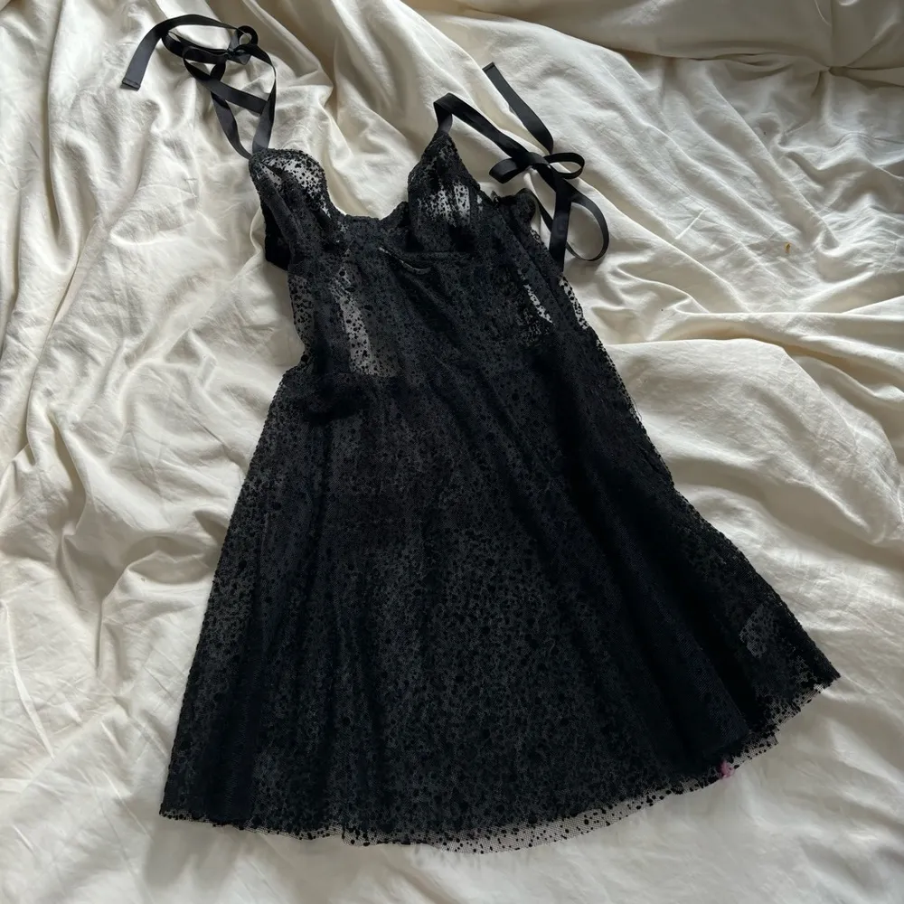 Are You Am I velvet dotted tulle dress Size M - Image 6