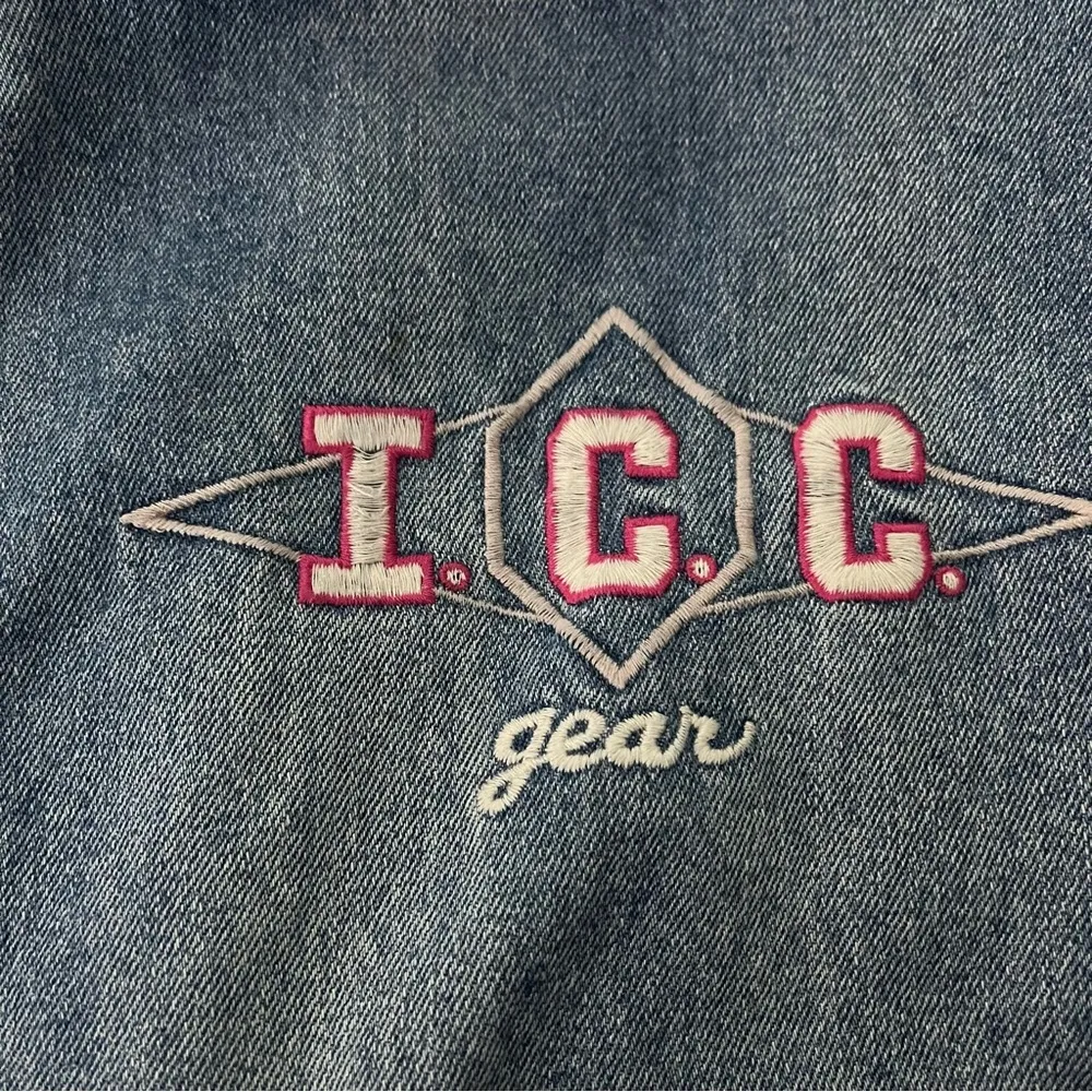 Vintage Ivy Club Classics Denim Bomber Jacket, Sz S Blue - Image 12