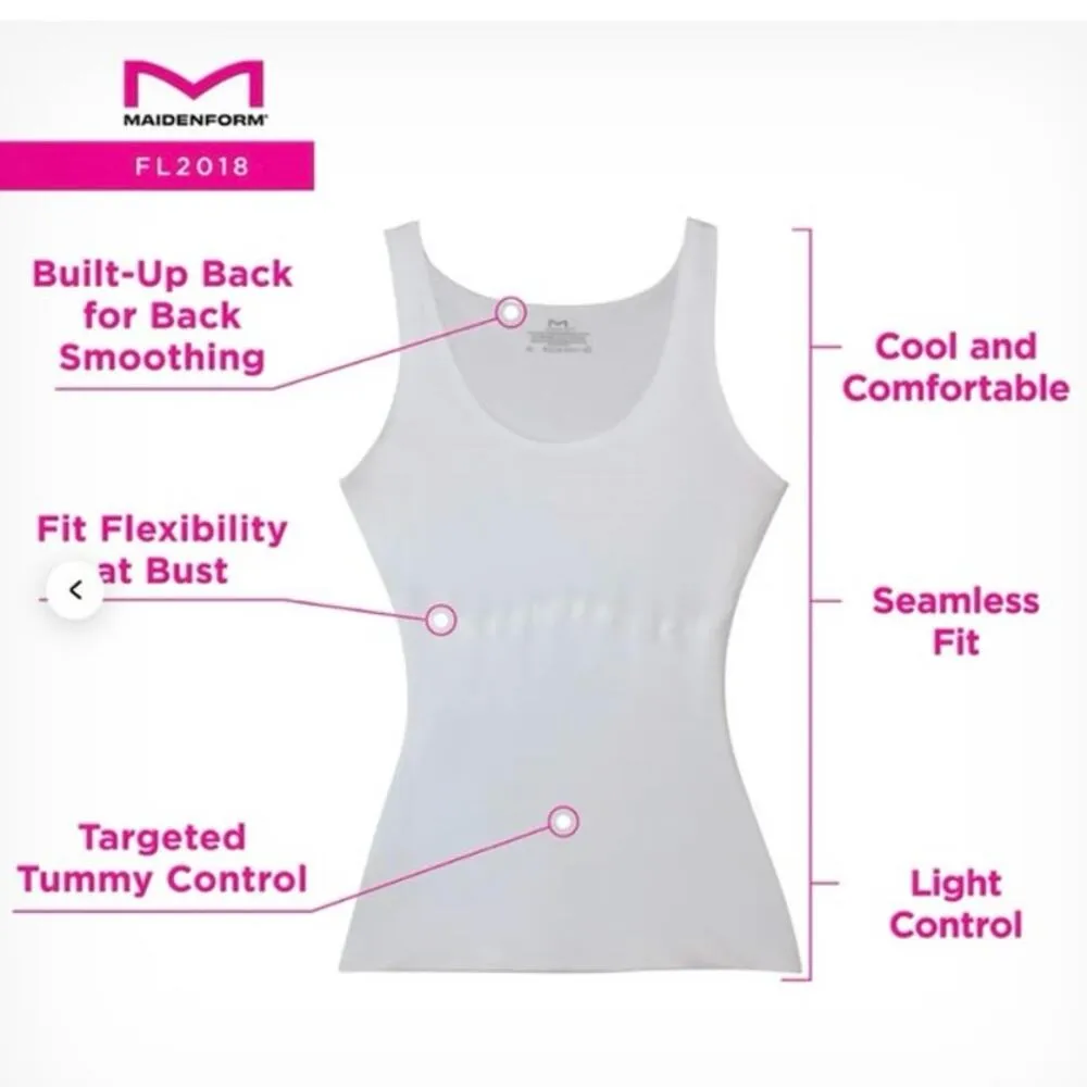 Maidenform Comfort Devotion M Shapewear Tank Top Latte Lift - Image 7