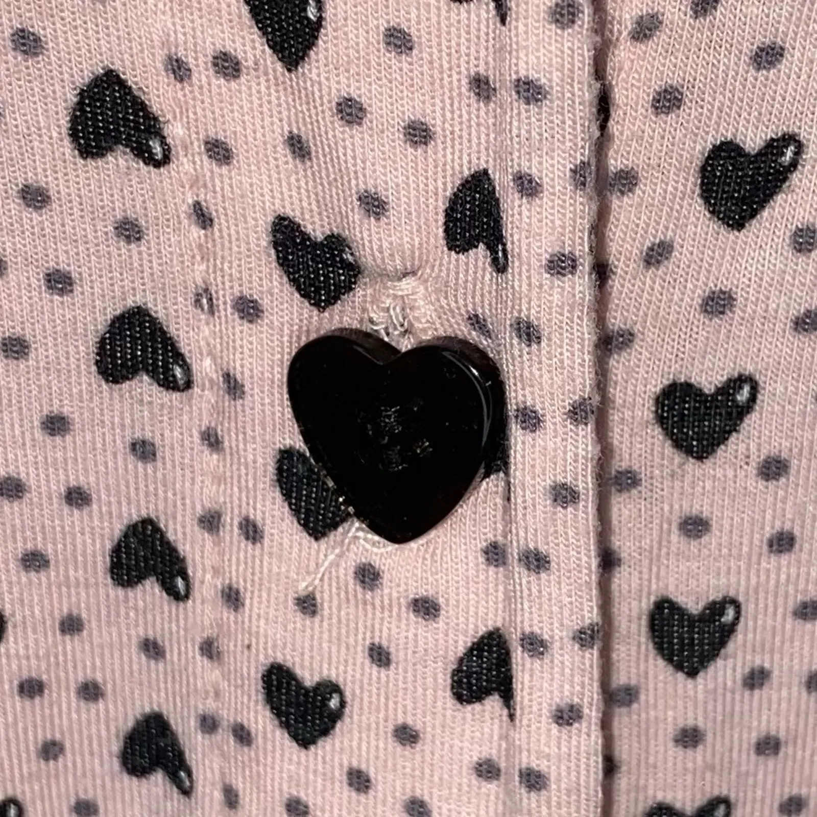 Betsey Johnson Heart Print Sleep Shirt Small Pink Girly Lounge Aesthetic - Image 2