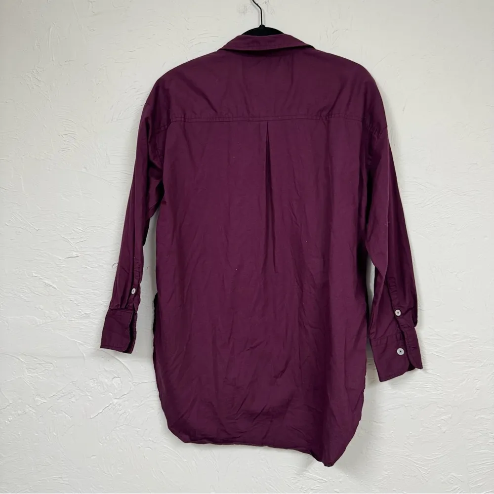 Maeve Anthropologie Purple Long Sleeve Button Down Shirt Women XS Casual Classic - Image 10