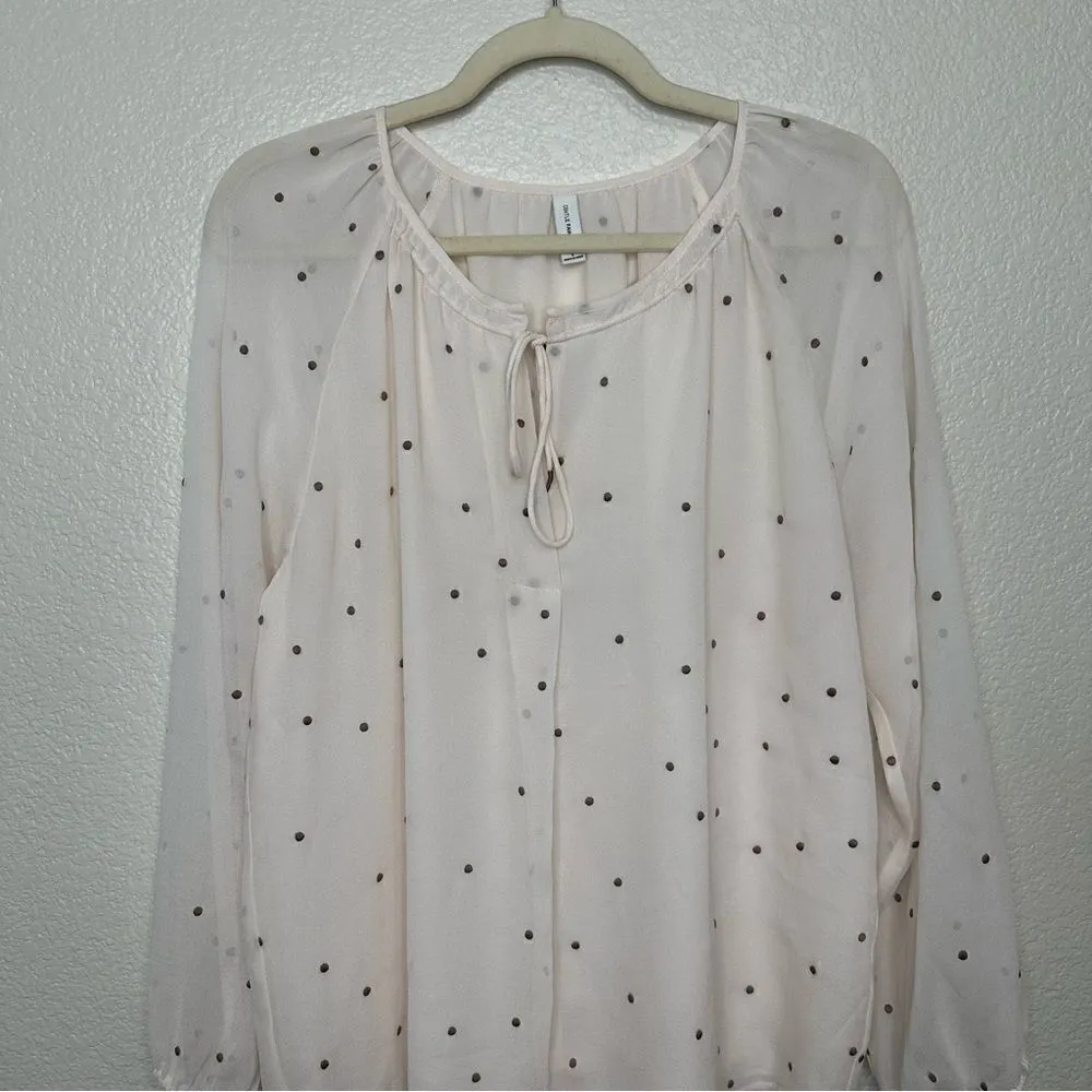 Gentle Fawn Cream Sheer Long Sleeves Blouse Top - Image 3
