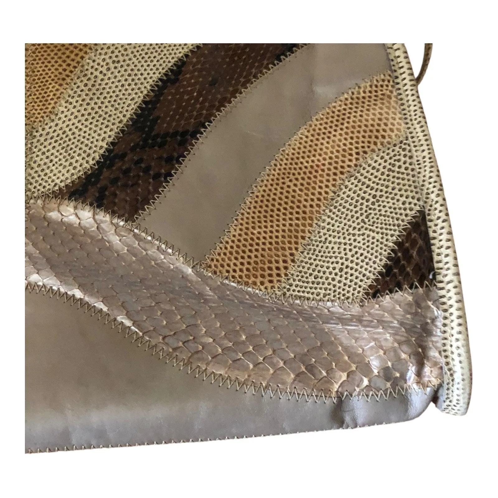 Steglo for Trotting Shoulder Bag Snakeskin Patchwork Retro Wave Textured Purse - Image 5