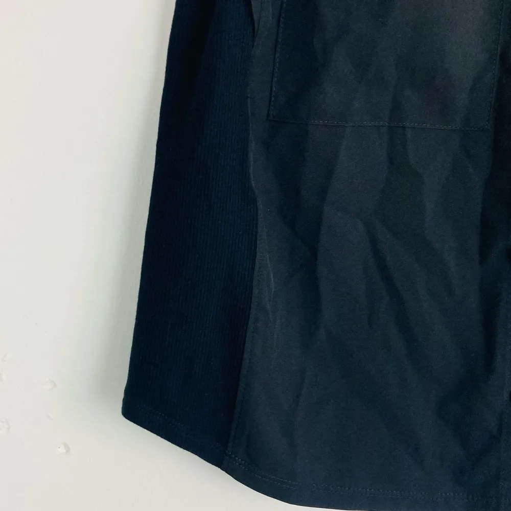 Evereve Scout Utility Button Down Top Performance Rib Knit Side Panel Stretch.XS - Image 5