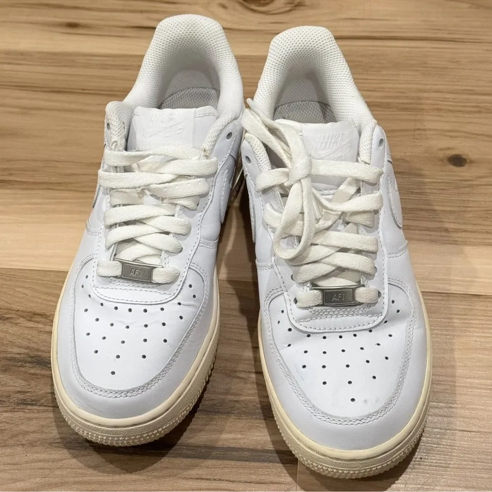 Nike Air Force 1’s Sneakers Athletic White Women’s 7 - Image 3